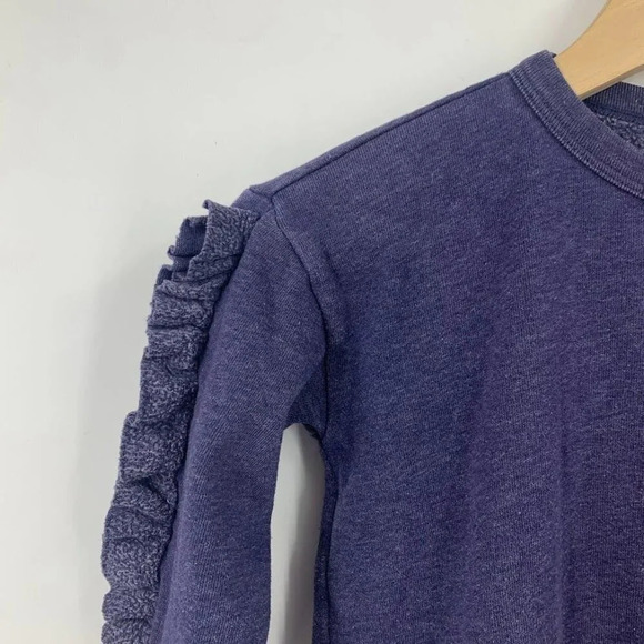 Crewcuts Everyday Girls Ruffle Sleeve Crew Neck Long Sleeve Sweatshirt Size 6-7 - Picture 3 of 9